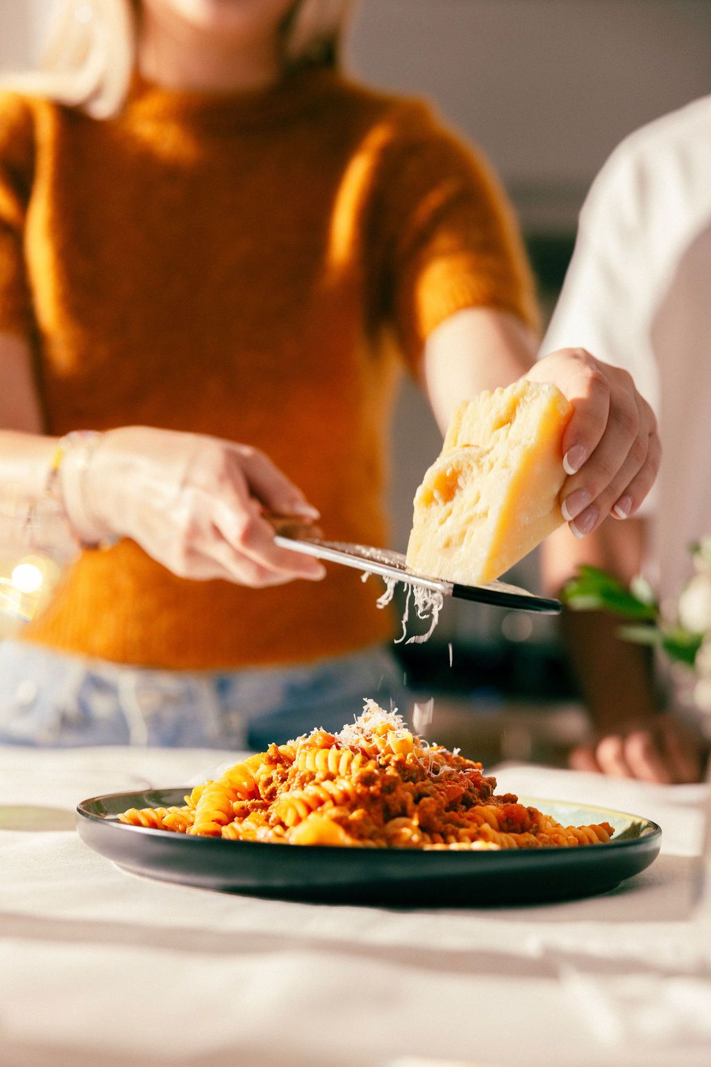 Sunday sauce with fusili plated