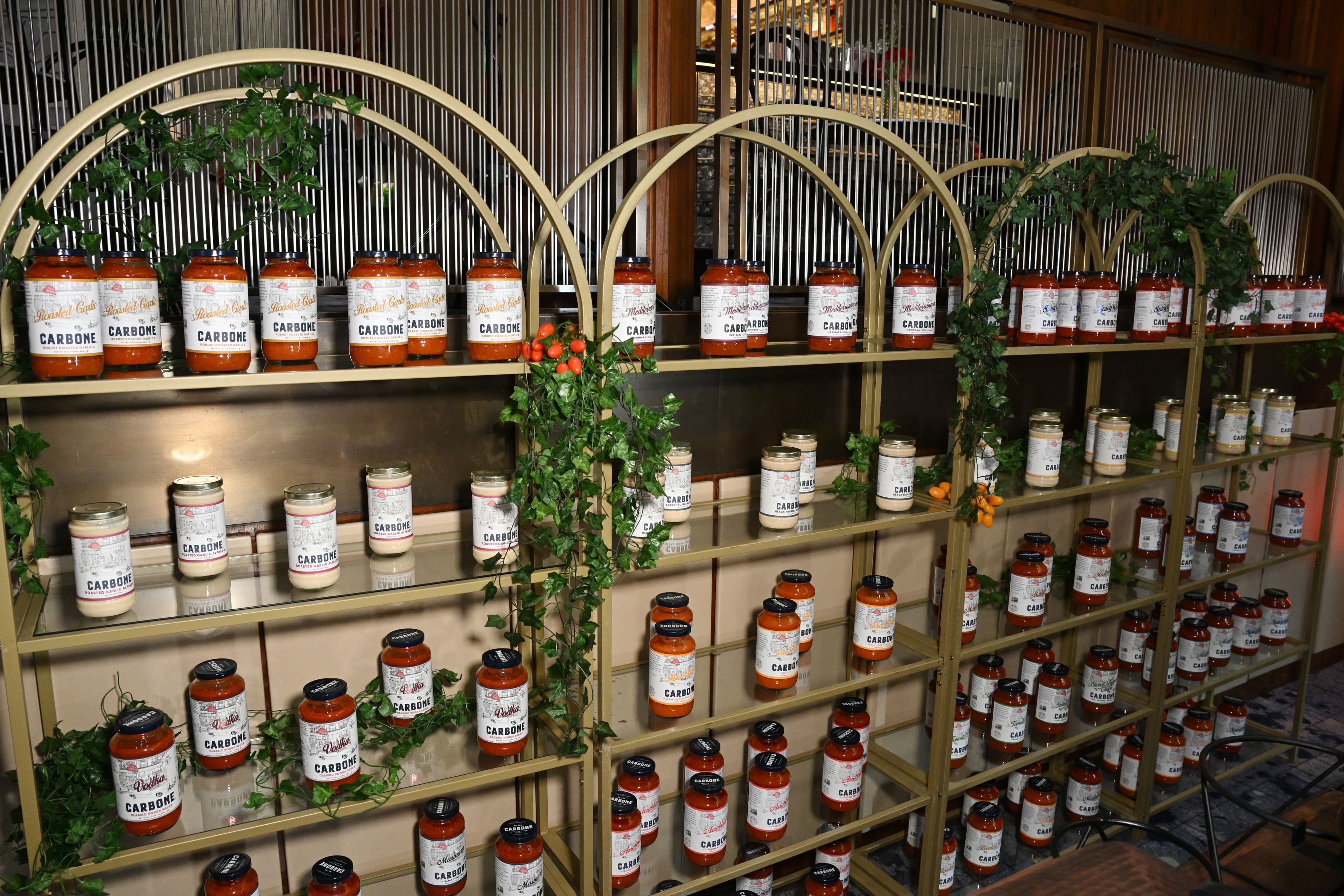 Carbone sauce on shelves