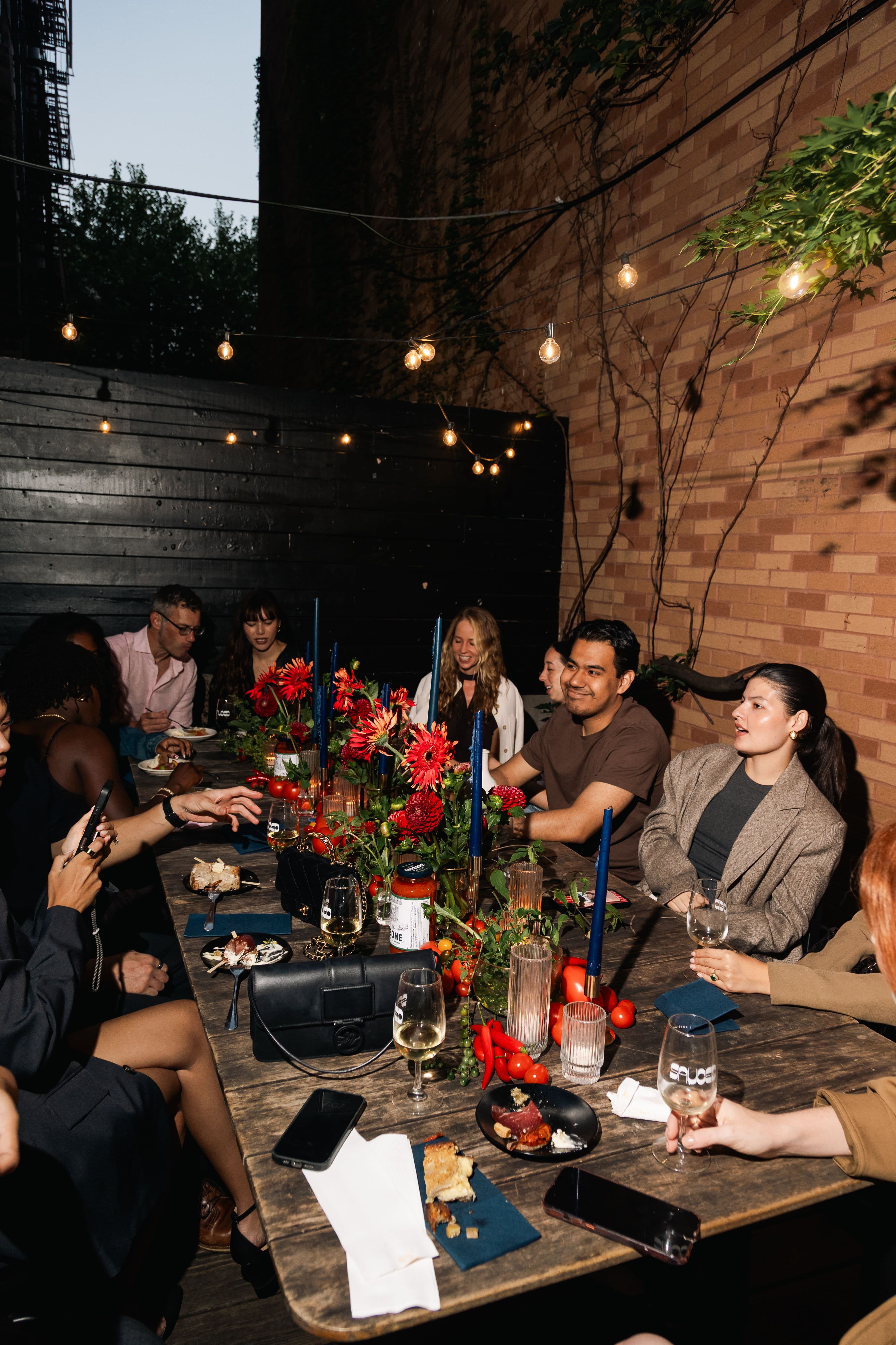 Tomato party dinner scene