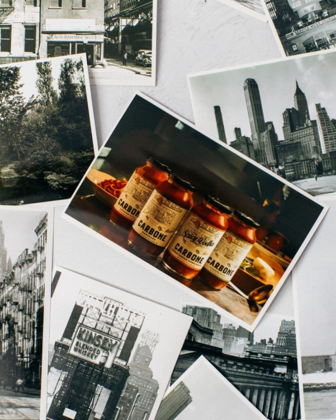 newspaper layout of sauces and carbone history